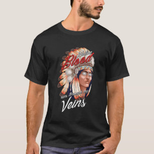 T-shirt Autochtones Veines de sang autochtone Trib américa