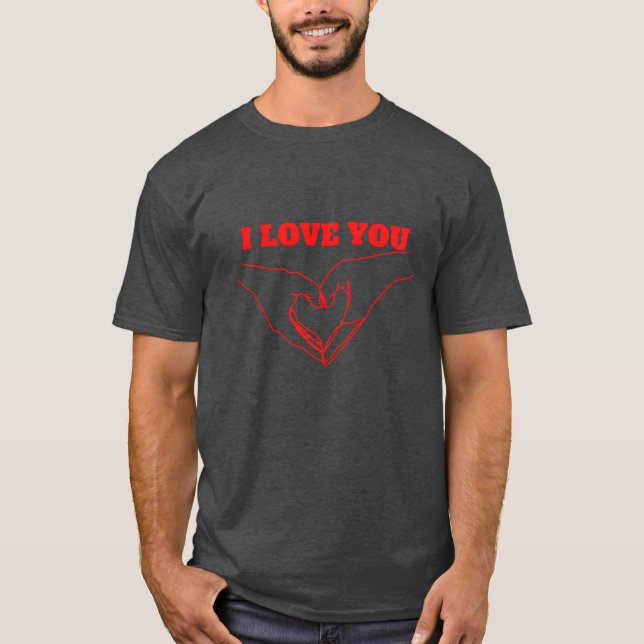 T-shirt autocollant avec amour ami (Devant)