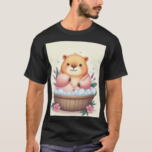T-shirt Autocollant Capybara Bain à remous Ambiance décont