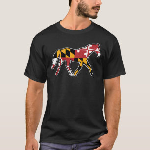 T-shirt Autocollant Cheval du drapeau du Maryland