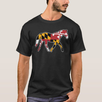T-shirt Autocollant Cheval du drapeau du Maryland
