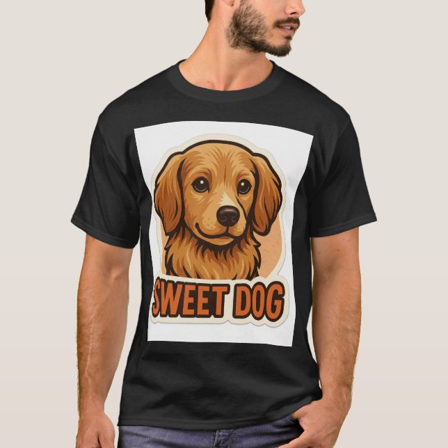 T-shirt Autocollant Chiot Mignon : Conception de Décalcoma (Devant)