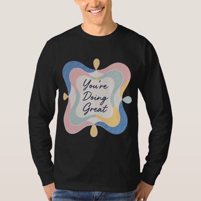 T-shirt Autocollant d'affirmation pastel de grande qualité (Devant)