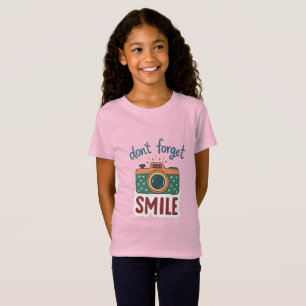 T-Shirt Autocollant d'appareil photo rétro mignon