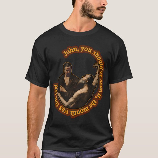 T-shirt Autocollant d'art classique drôle (Devant)