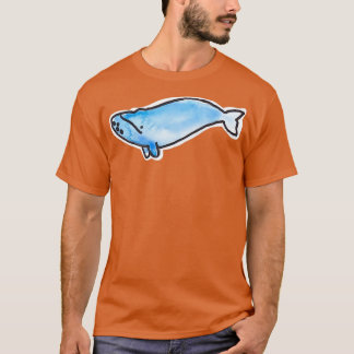 T-shirt autocollant de baleine bleue