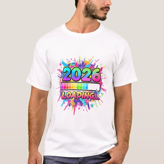T-shirt Autocollant de barre de progression 2026 (Devant)