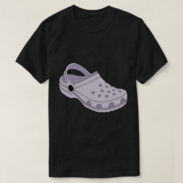 T-shirt Autocollant de chaussures Crocs Lavender Clog (Design devant)