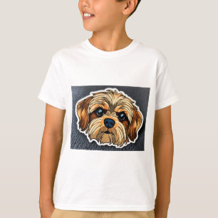 T-shirt Autocollant de chien Shorkie mignon – Shih Tzu Yor