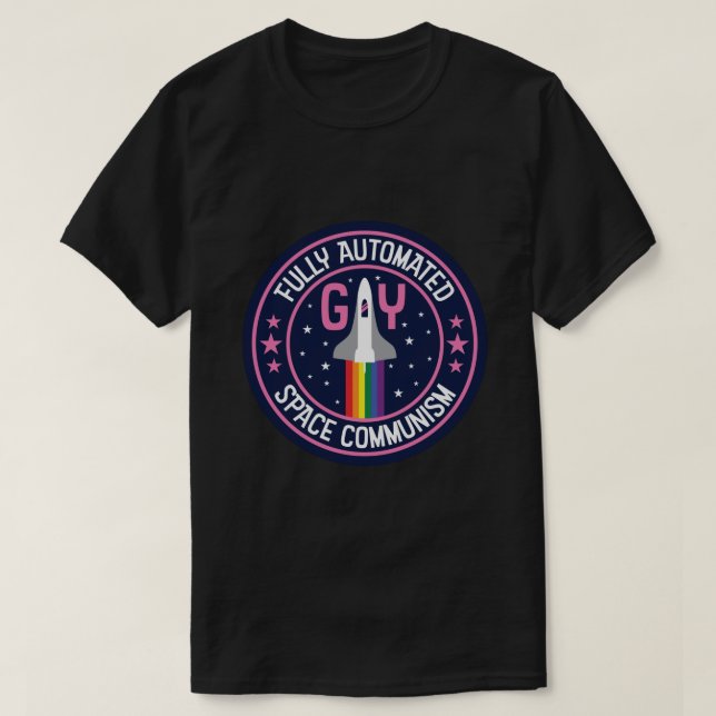 T-shirt Autocollant de communisme homosexuel entièrement a (Design devant)
