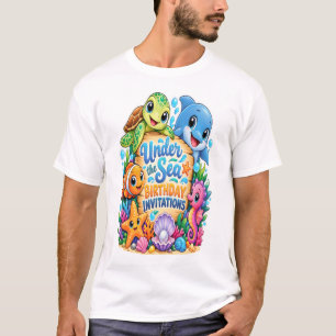 T-shirt Autocollant de fête d'anniversaire Mignon sous la