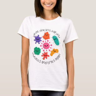 T-shirt Autocollant de laboratoire scientifique de bactéri
