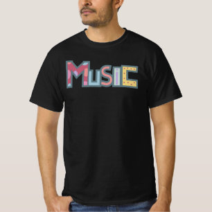 T-shirt autocollant de musique coloré