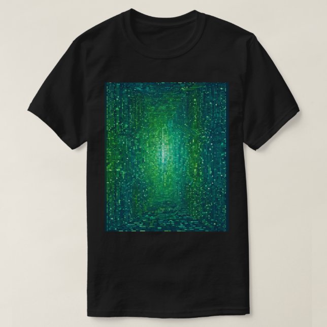 T-shirt Autocollant de programmeur de réseau de code binai (Design devant)