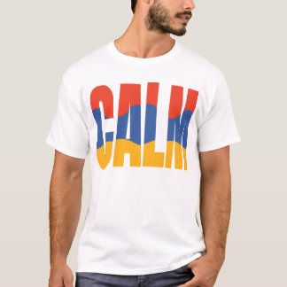 T-shirt Autocollant de typographie minimaliste Restez calm