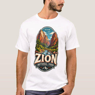 T-shirt Autocollant de voyage vintage du parc national de 