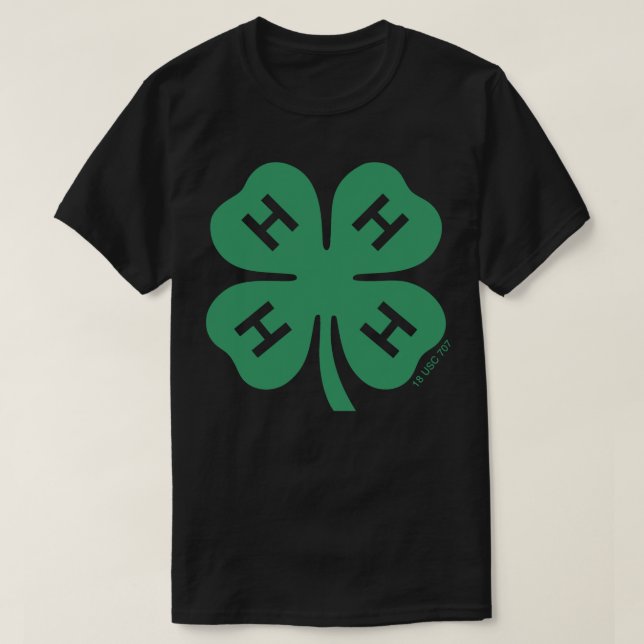 T-shirt Autocollant du logo de fermeture 4-H (Design devant)