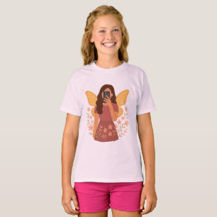 T-shirt Autocollant esthétique de selfie de fille fée
