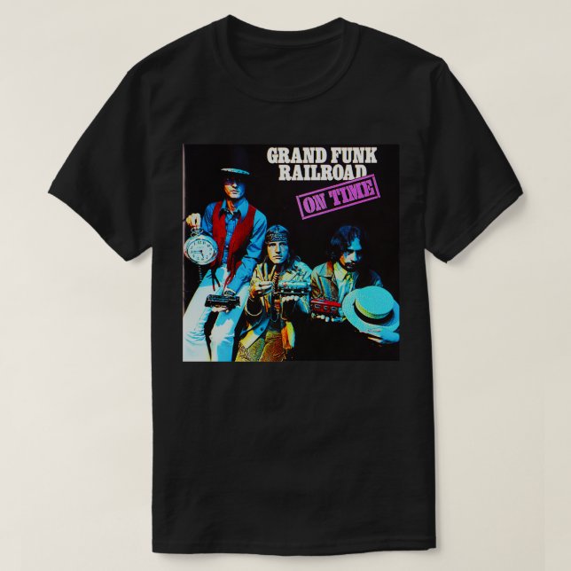T-shirt Autocollant Grand Funk Railroad On Time (Design devant)