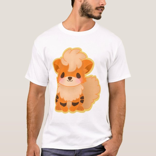 T-shirt Autocollant Growlithe (Devant)
