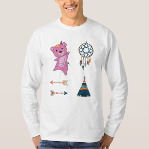 T-shirt Autocollant indien rose Ensemble Dreamcatcher