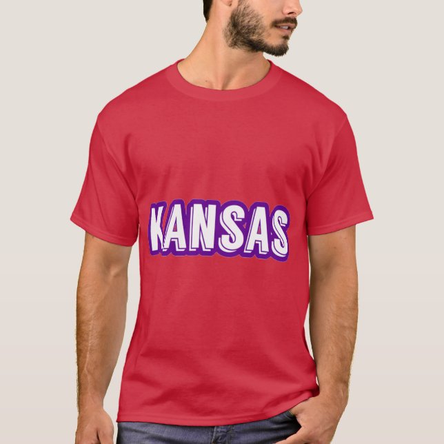 T-shirt Autocollant Kansas démesuré (Devant)