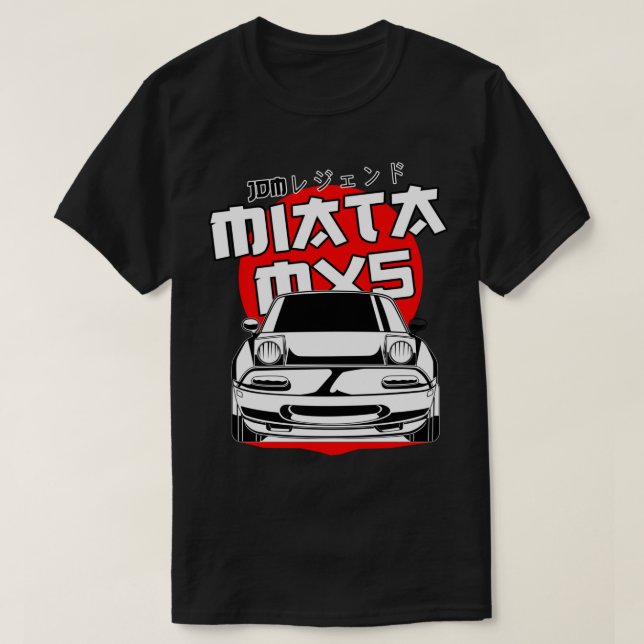 T-shirt Autocollant Mazda mx5 miata rouge lune ( imprimé b (Design devant)
