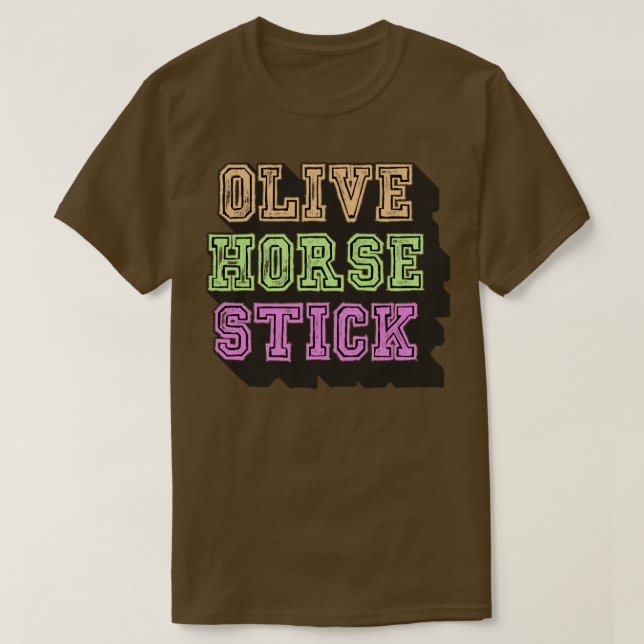 T-shirt Autocollant Olive Horse alt Pastel (Design devant)
