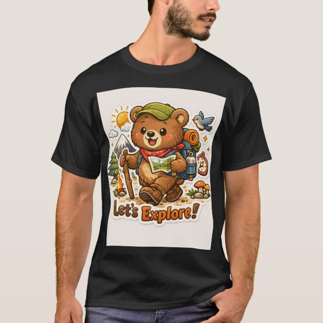 T-shirt Autocollant Ours Aventure (Devant)