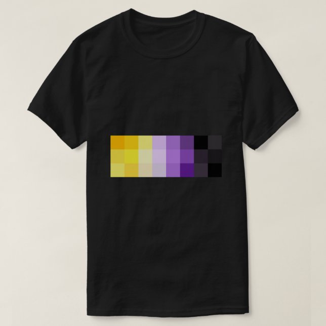 T-shirt Autocollant Pixel non binaire (Design devant)