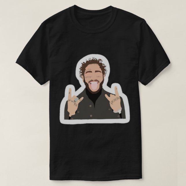 T-shirt Autocollant Post Malone (Design devant)