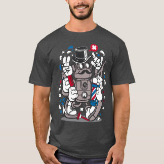 T-shirt Autocollant Robot Robot Coiffeur Urbain