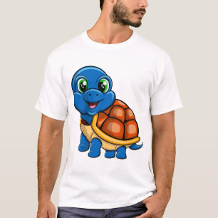T-shirt Autocollant tortue bleue