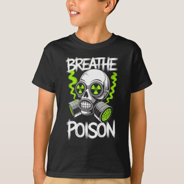 T-shirt Autocollant Toxic Skull Drifter  (Devant)