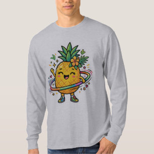 T-shirt Autocollant Tropical Mignon Cerceau Ananas Kawaii