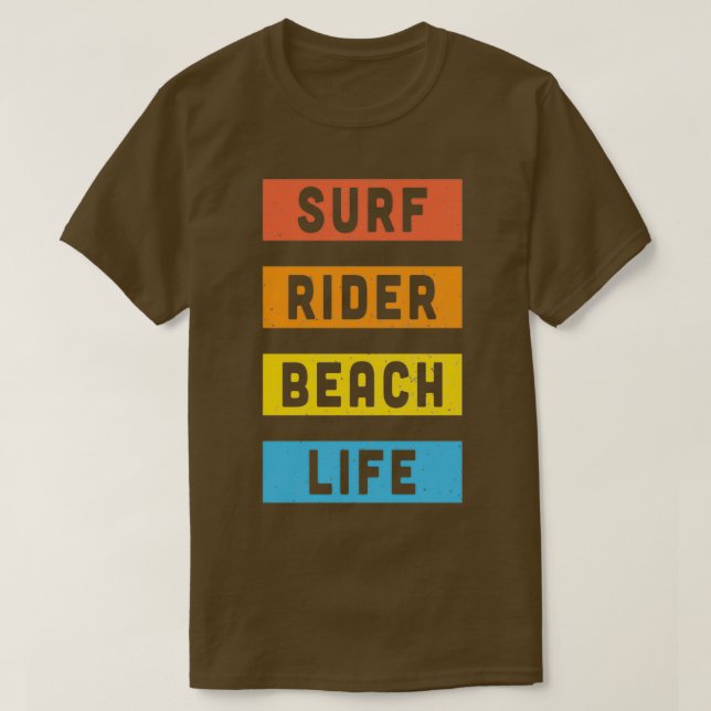 T-shirt Autocollant vintage Surf Beach (Design devant)