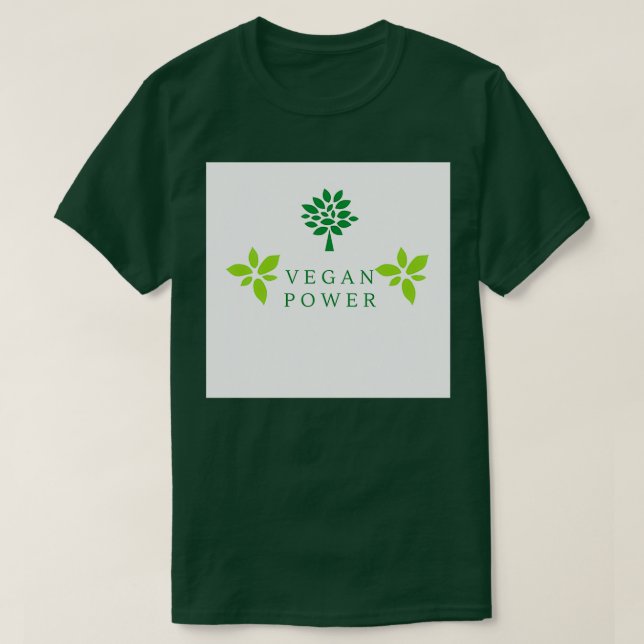 T-shirt autocollants VEGAN POWER (Design devant)