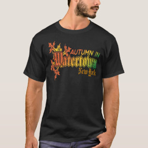 T-shirt Automne à Watertown New York avec les feuilles aut