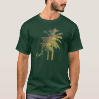 T-shirt automne Batik Palm Trees