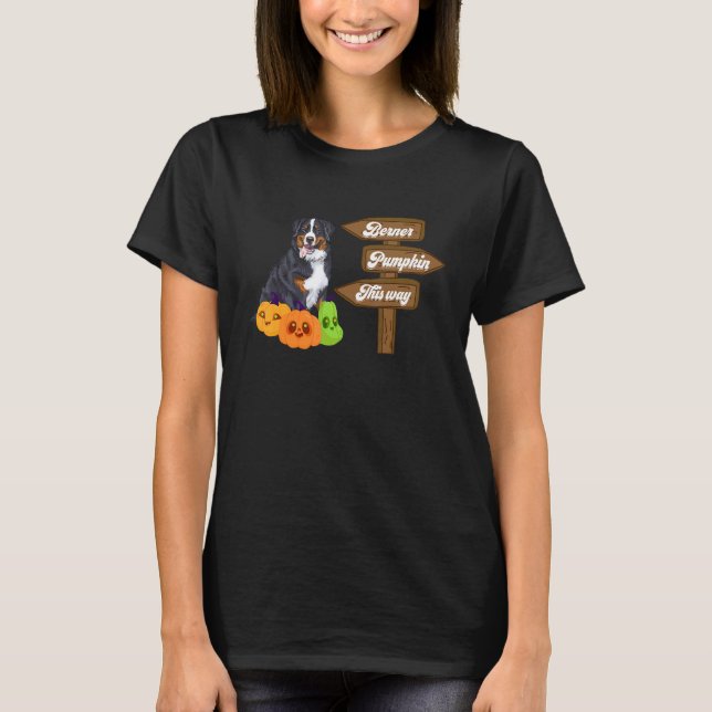 T-shirt Automne Bernese Mountain Dog Berner Chien Maman Ci (Devant)