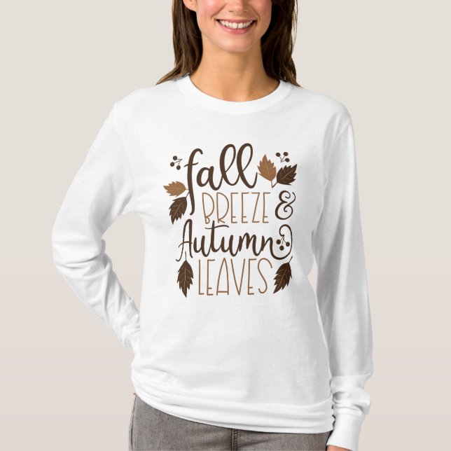 T-shirt Automne Breeze Feuilles d'automne (Devant)