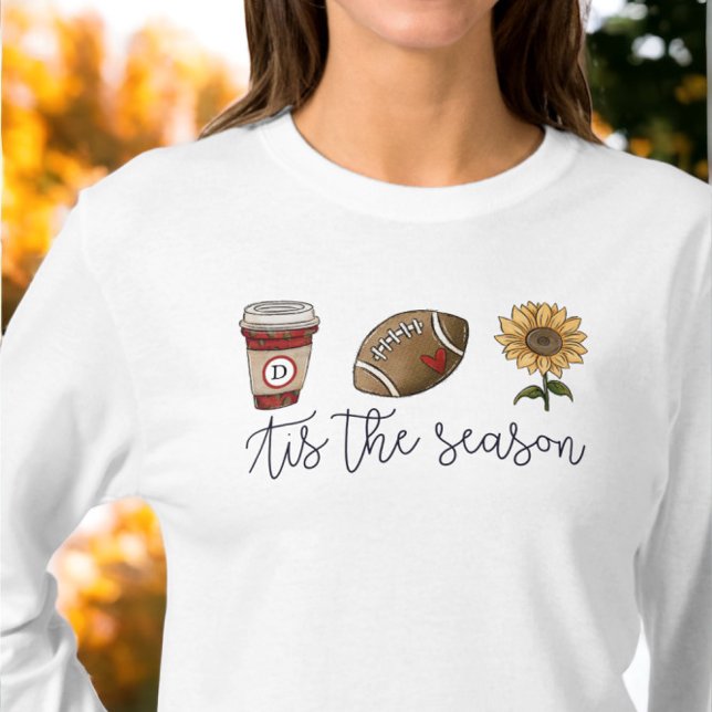T-shirt Automne C'est la saison initiale Café Football Flo (Créateur téléchargé)