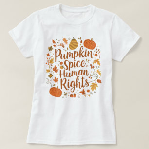 T-shirt Automne Citrouille Spice Droits de l'Homme Art sai