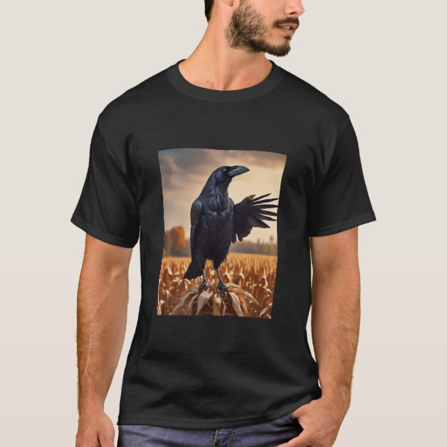 T-shirt Automne Corbeau (Devant)