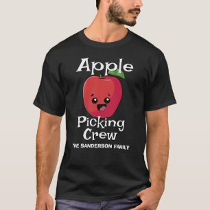 T-shirt Automne Correspondant Famille Pomme Picking Crew