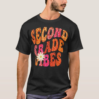 T-shirt Automne DEUXIÈME GRADE VIBES Enseignant Paix Amour