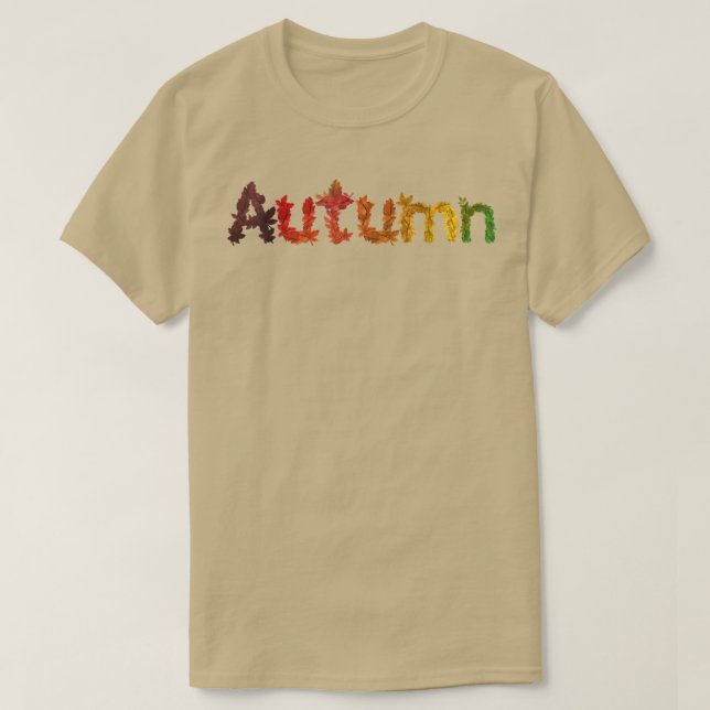 T-shirt Automne Feuilles Chute Unise T (Design devant)