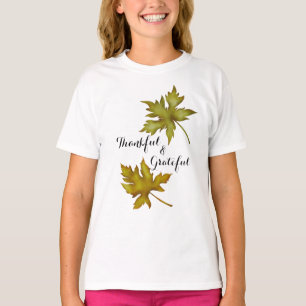 T-shirt Automne Foliage d'automne Thanksgiving Girl's