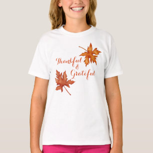 T-shirt Automne Foliage d'automne Thanksgiving Girl's
