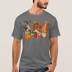 T-shirt Automne Gnomes Western Pays automne rétro automne
